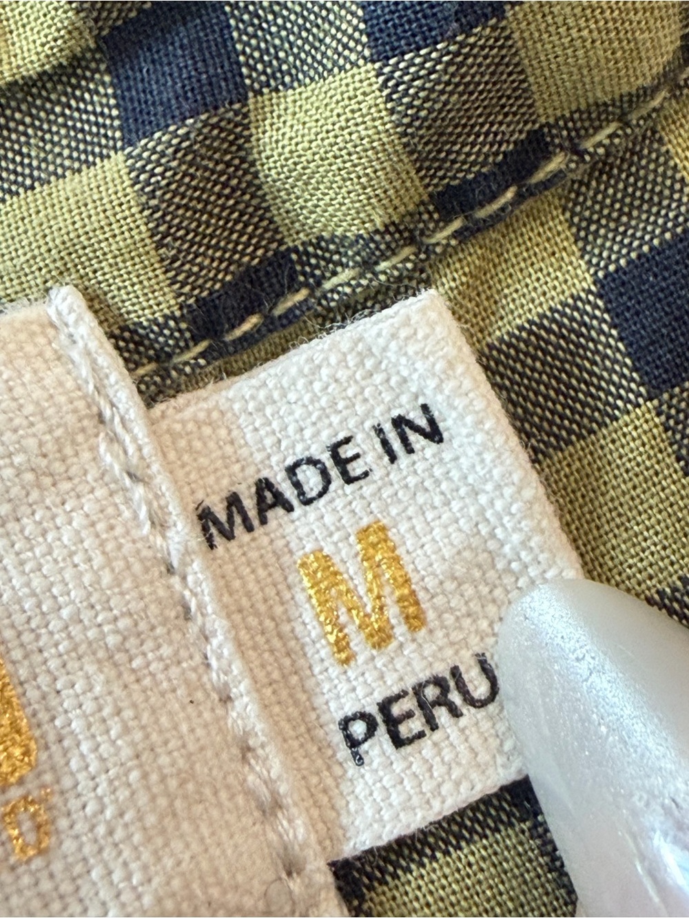 Nation LTD Tegan Ruffled Mini Dress Green Navy Check Pattern 100% Pima Cotton - Picture 6 of 11